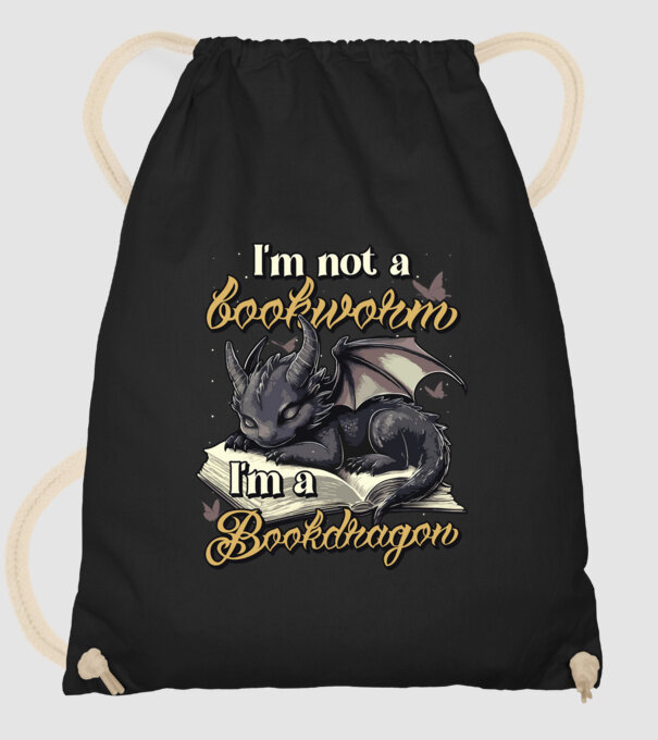 I am not a bookworm i am a bookdragon model negru pe tricou