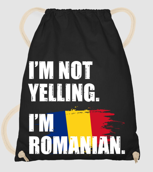 I'm not yelling model negru pe tricou