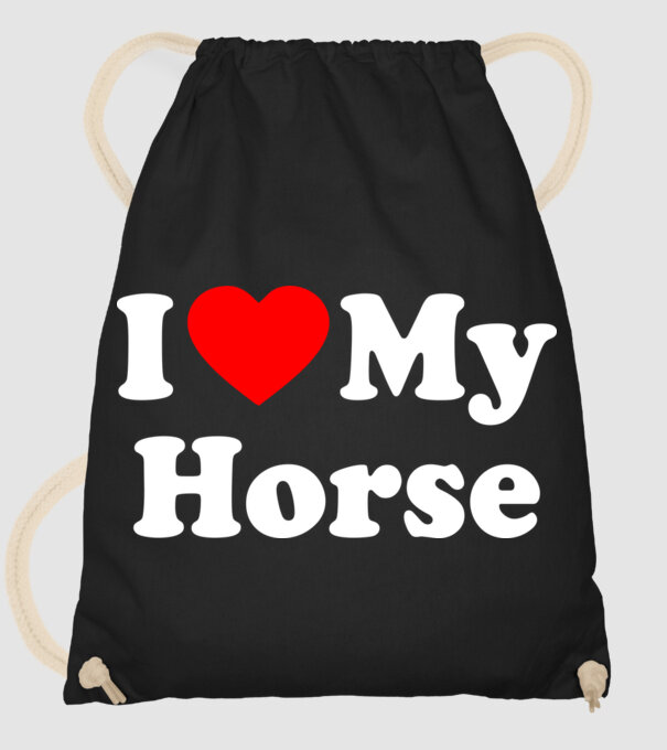 i ove my horse model negru pe tricou
