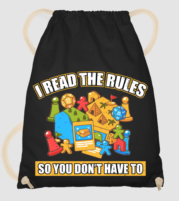 I read the rules model negru pe tricou