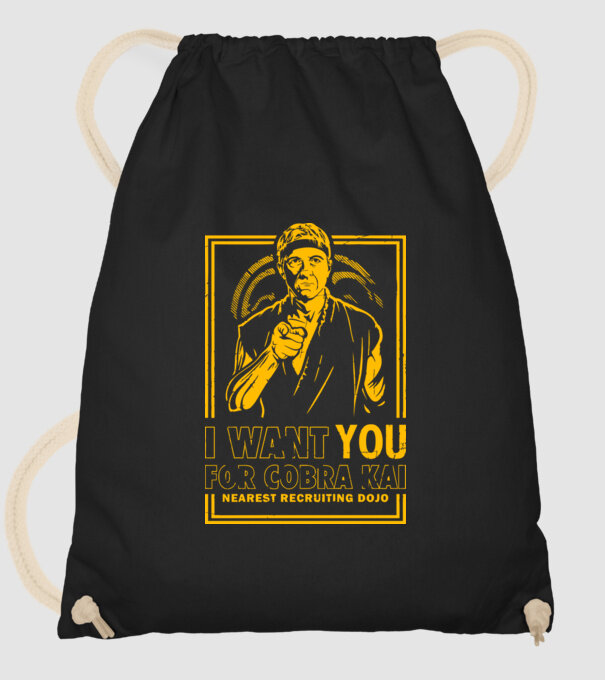 I want you cobra kai model negru pe tricou