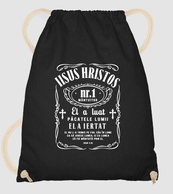 Iisus Hristos nr. 1 mântuitor El a luat păcatele lumii, El a iertat, El nu L-a trimis pe Fiul Său în lume ca să judece lumea, ci model negru pe tricou