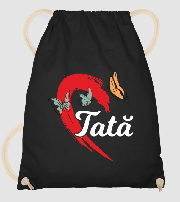 Tată model negru pe tricou