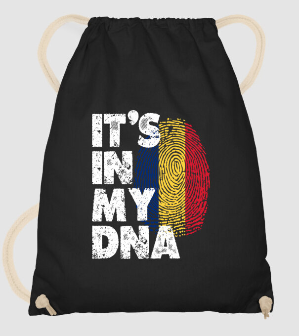 its in my dna model negru pe tricou