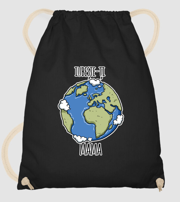 iubește-ți mama model negru pe tricou