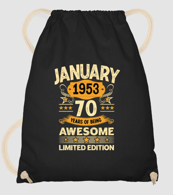 January 1953 70 years of being limited edition model negru pe tricou