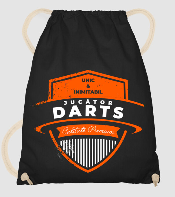 jucător darts unic și inimitabil - calitate premium model negru pe tricou
