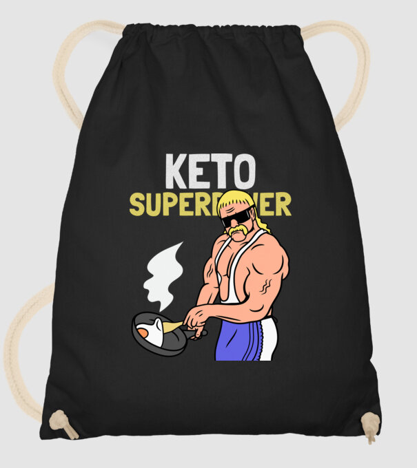 KETO SUPERPOWER model negru pe tricou