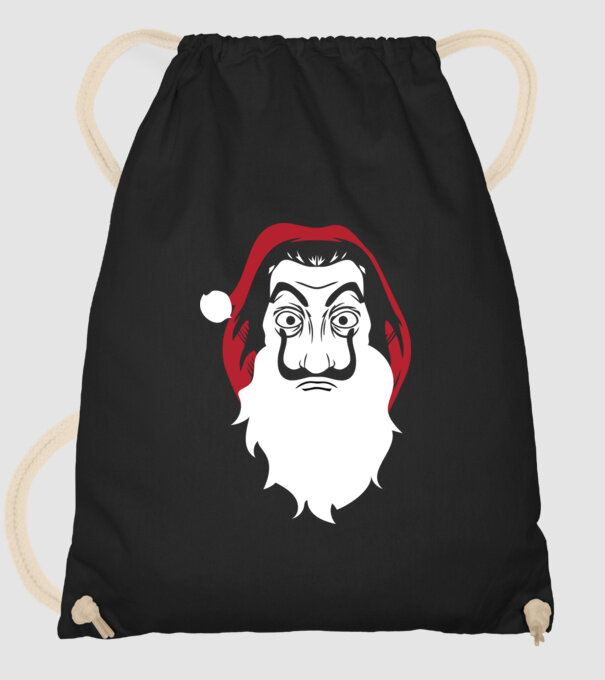 la casa de papel santa model negru pe tricou
