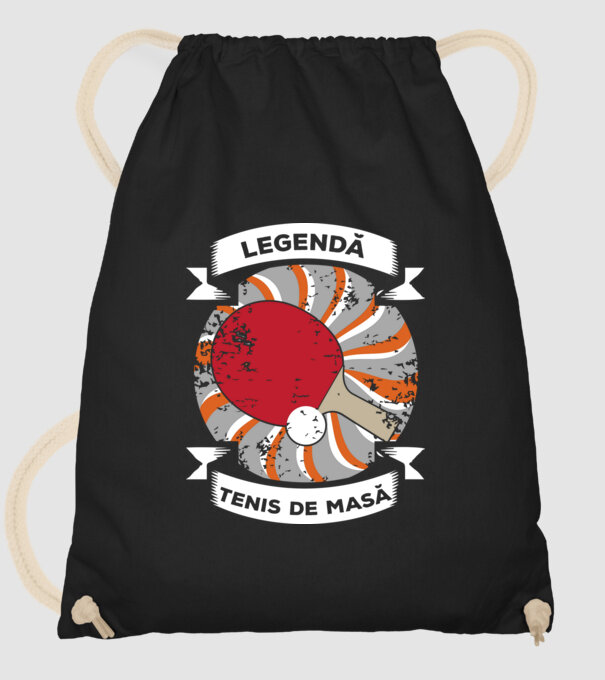 Legendă tenis de masă model negru pe tricou