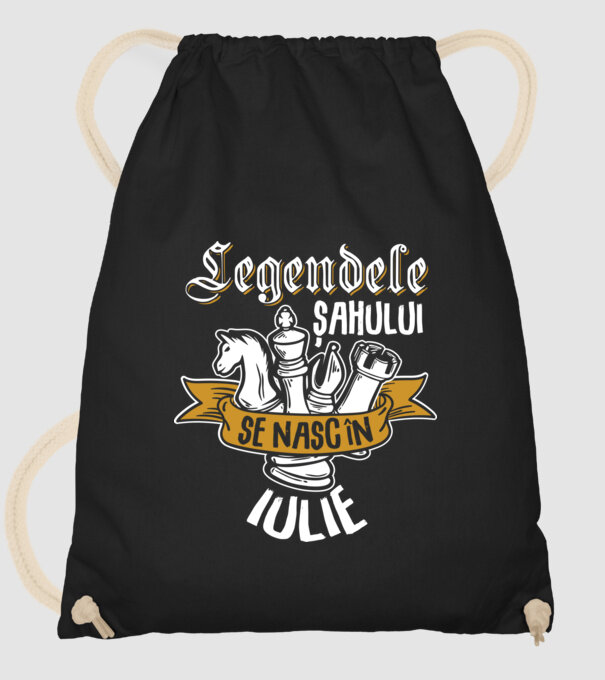 Legendele șahului se nasc în iulie model negru pe tricou