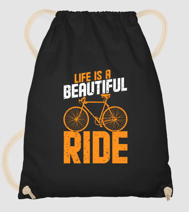 Life is a beautiful ride model negru pe tricou