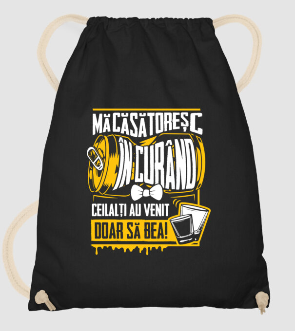 Mă căsătoresc în curând model negru pe tricou