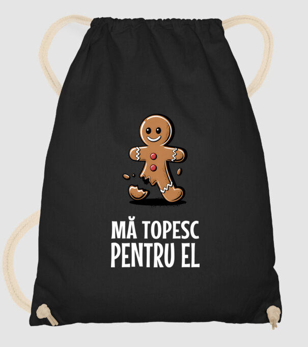 Mă topesc pentru el Negru model negru pe tricou