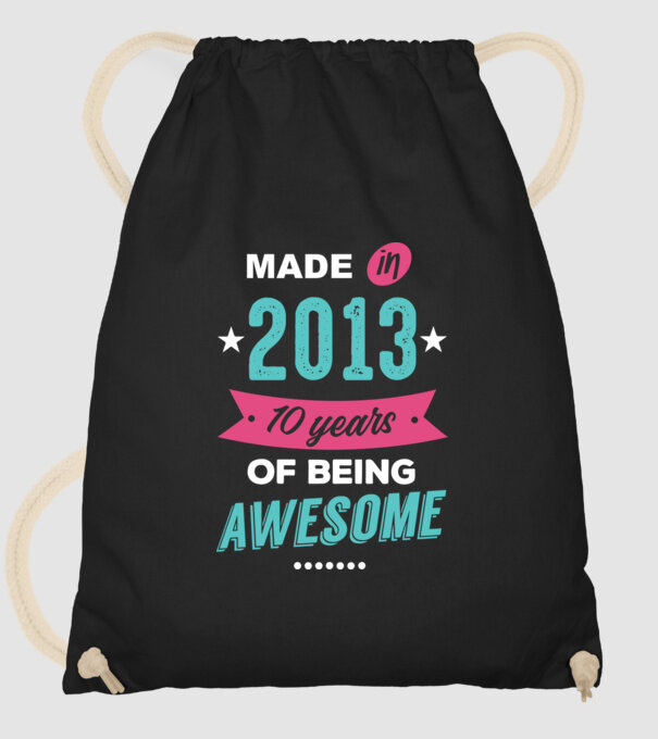Made in 2013 model negru pe tricou