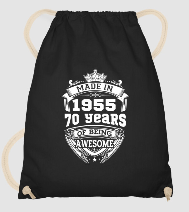 Made in awesome 1955 model negru pe tricou