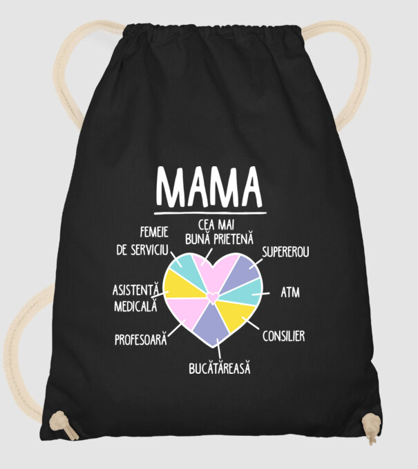 Mama cea mai bună prietenă, supererou model negru pe tricou