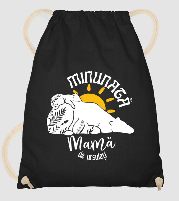 Minunată mamă de ursuleți model negru pe tricou