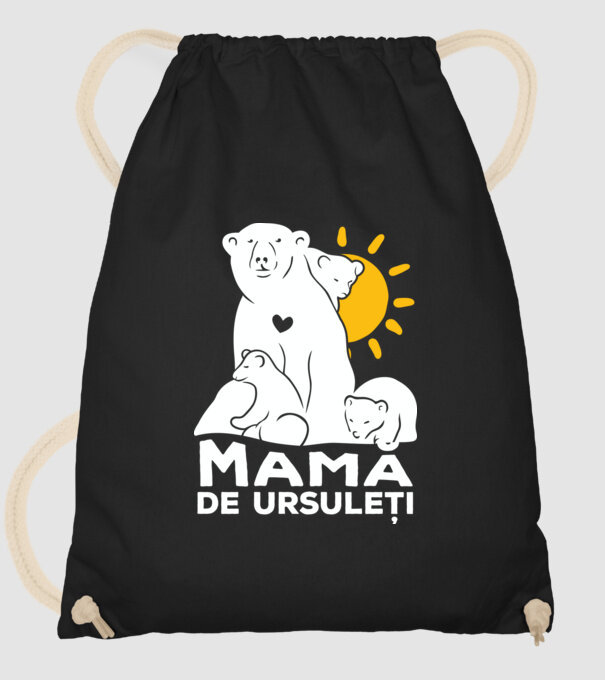 Minunată mamă de ursuleți model negru pe tricou