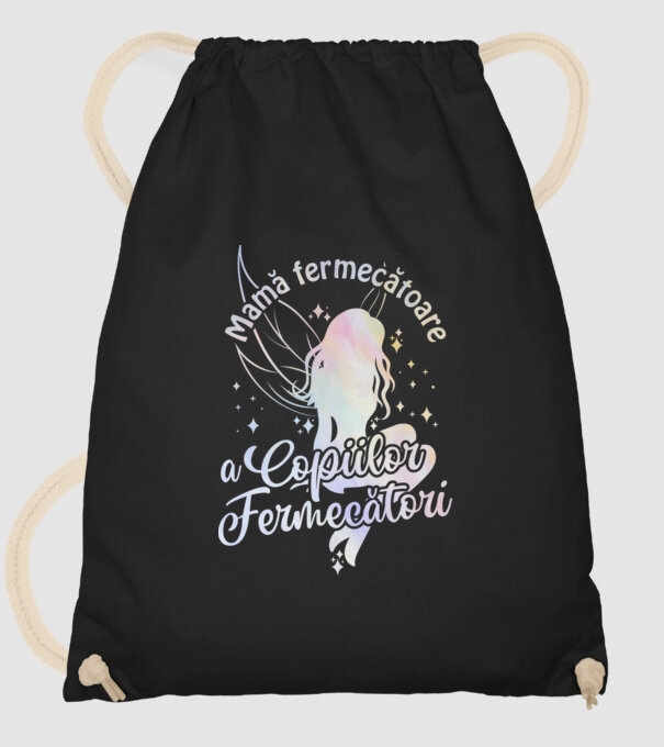 Mamă fermecătoare a copiilor fermecători model negru pe tricou