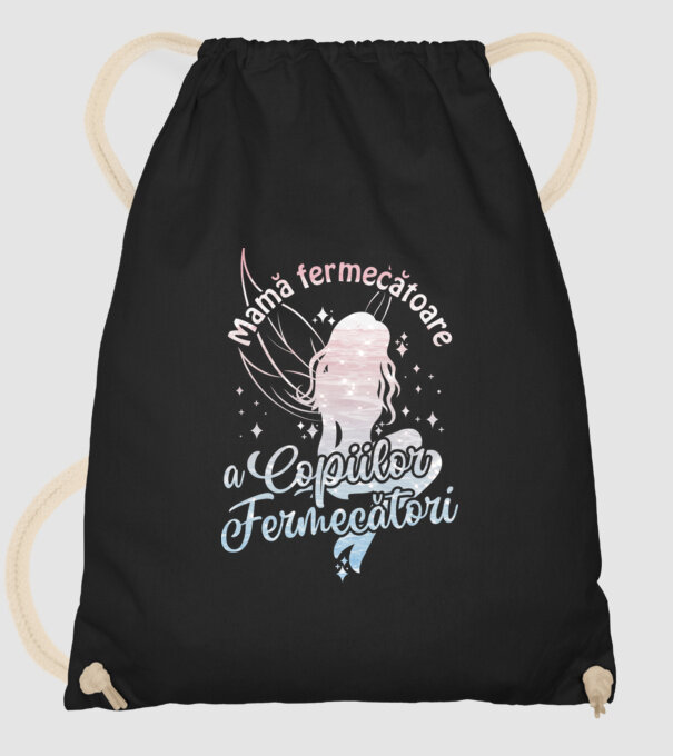 Mamă fermecătoare a copiilor fermecători model negru pe tricou