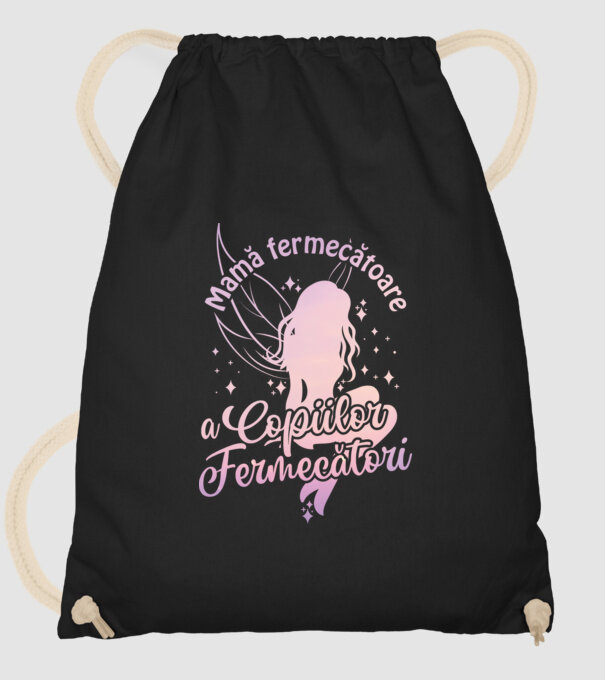 Mamă fermecătoare a copiilor fermecători model negru pe tricou