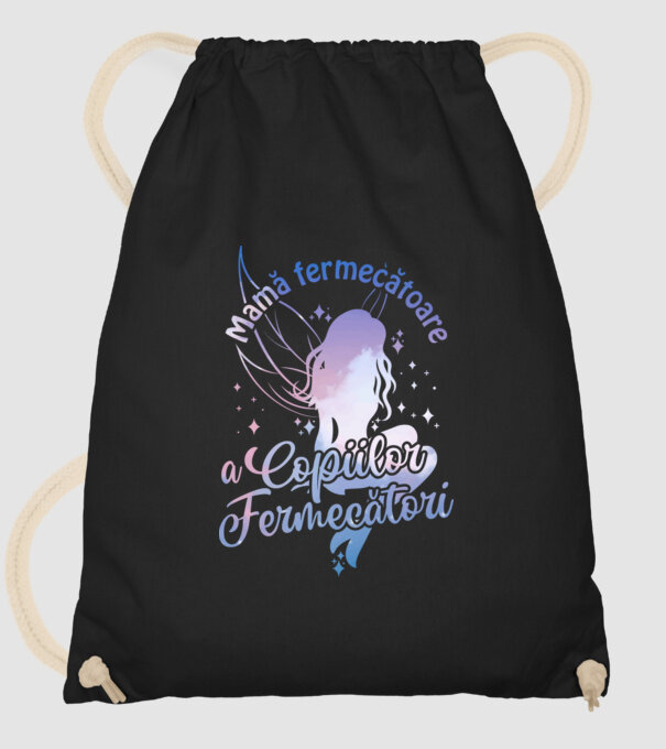 Mamă fermecătoare a copiilor fermecători model negru pe tricou