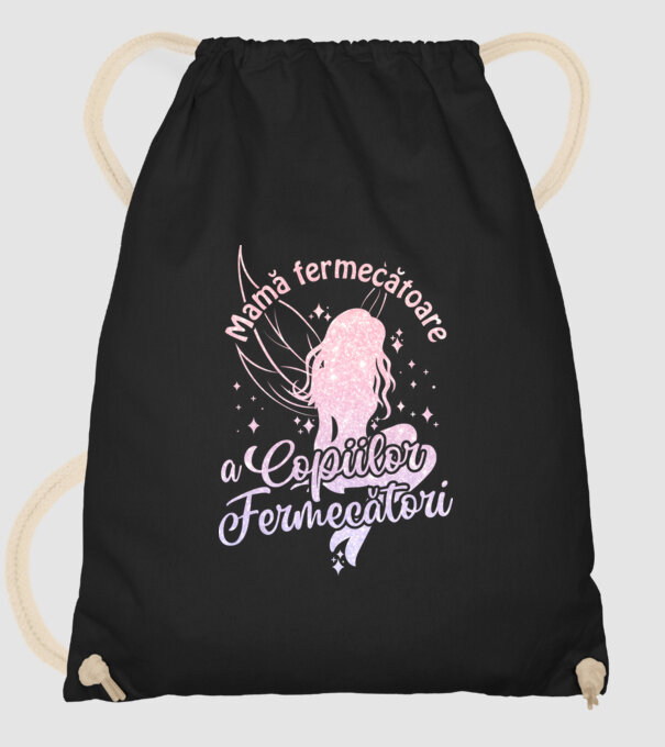 Mamă fermecătoare a copiilor fermecători model negru pe tricou