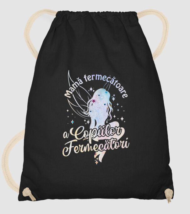 Mamă fermecătoare a copiilor fermecători model negru pe tricou