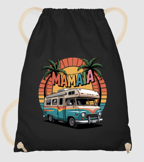 MAMAIA model negru pe tricou