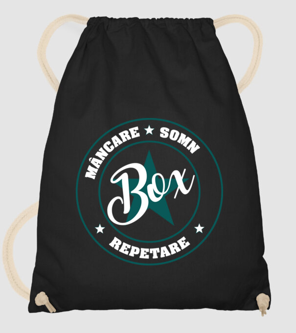 mâncare somn box reluare model negru pe tricou