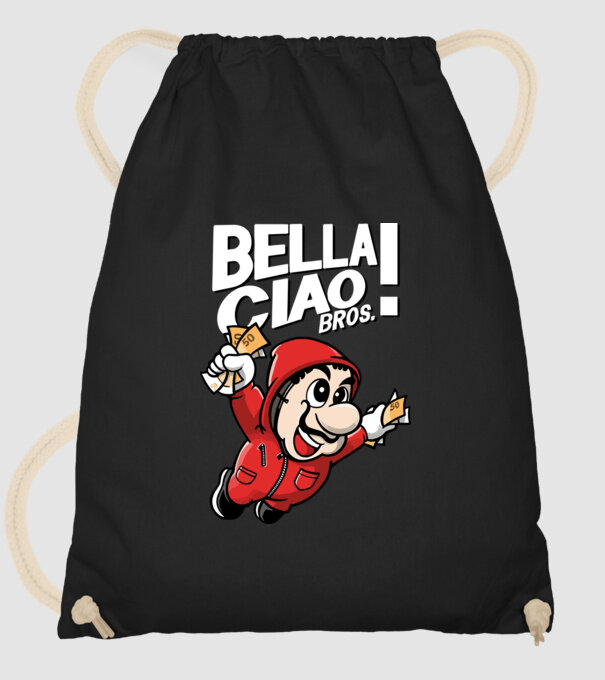 mario la casa de papel model negru pe tricou