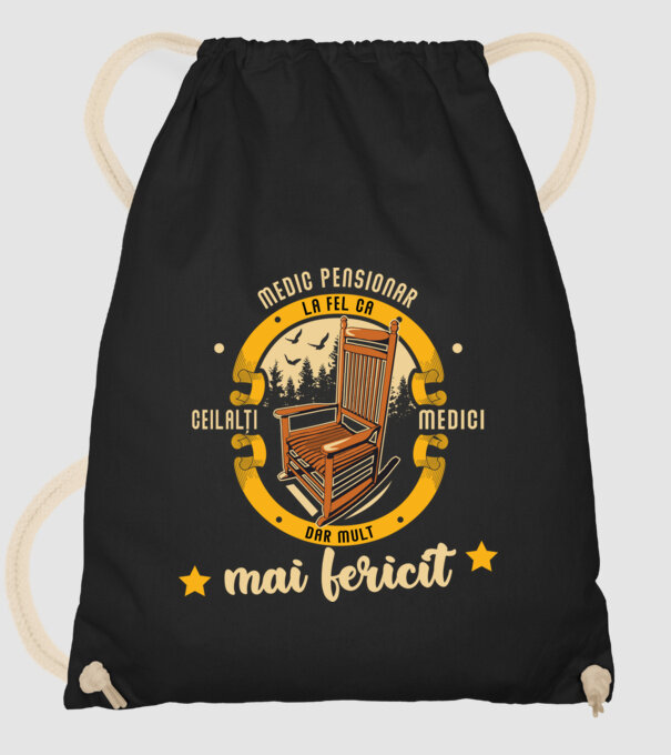 MEDIC pensionar - la fel ca ceilalți medici, dar mult mai fericit model negru pe tricou
