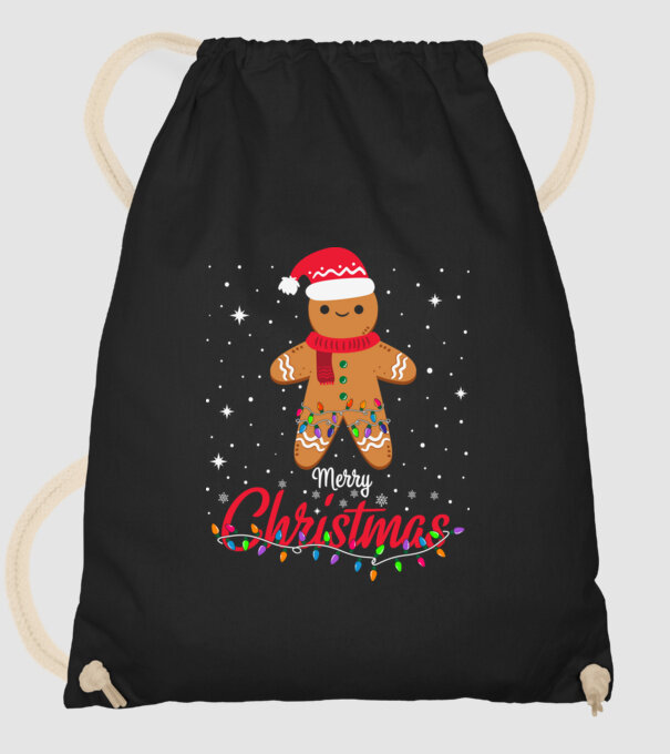 Merry christmas cookie model negru pe tricou