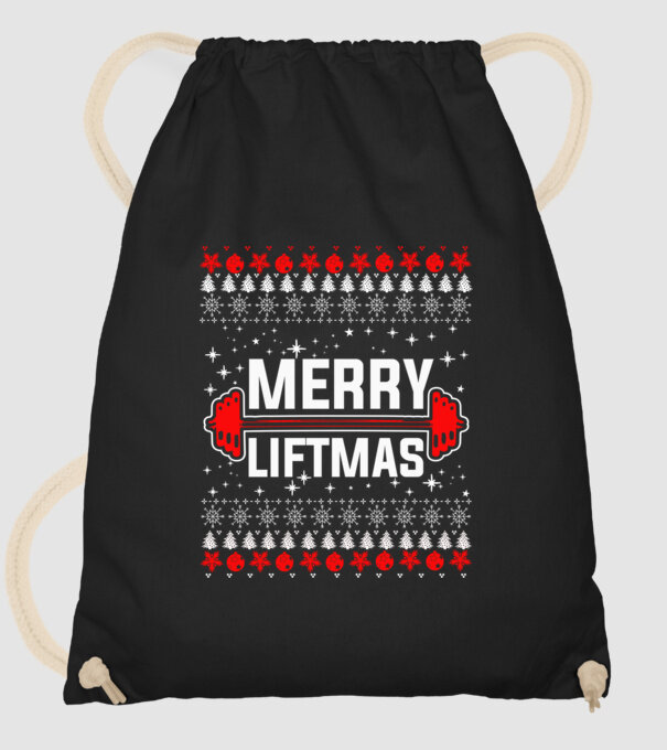 Merry liftmas 1 model negru pe tricou