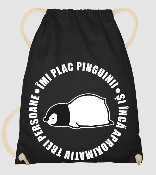 Îmi plac pinguinii - și încă aproximativ trei persoane model negru pe tricou