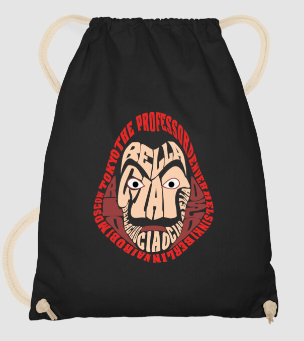 money heist logo names model negru pe tricou