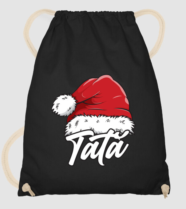 tată Santa Hat model negru pe tricou