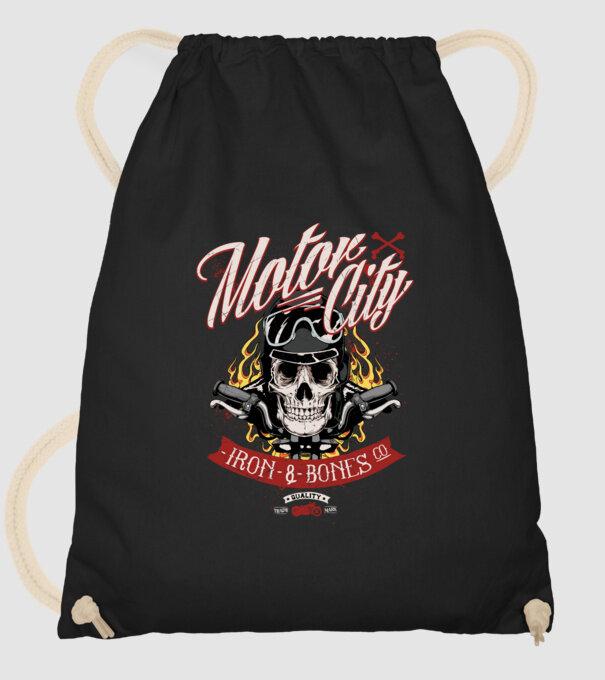 Motor City model negru pe tricou