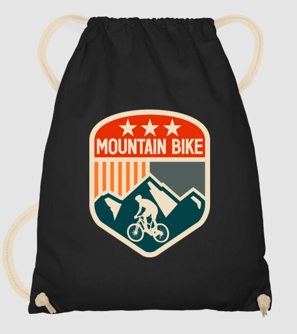 Mountain Bike model negru pe tricou