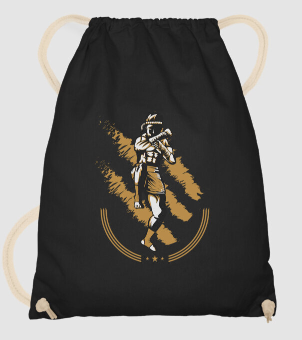 Muay Thai 2 model negru pe tricou