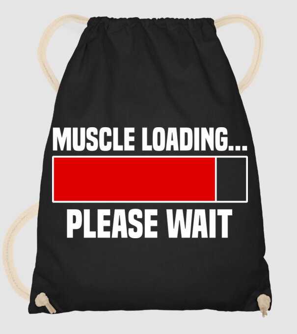 Muscle loading model negru pe tricou