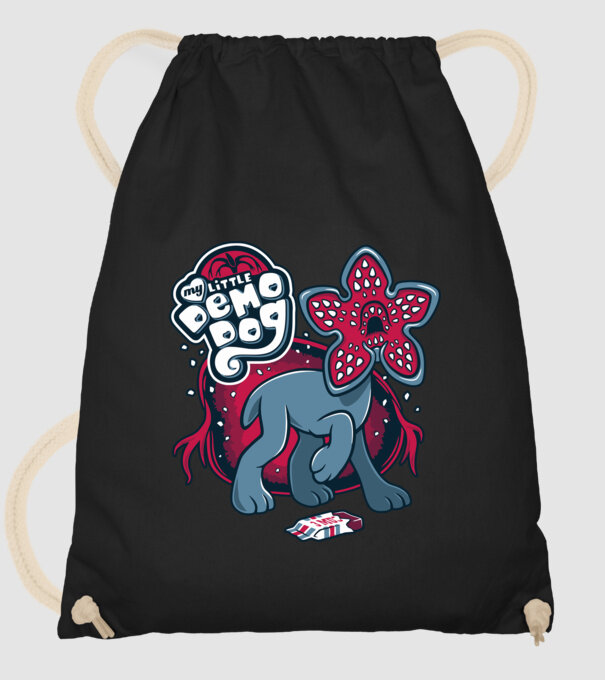 my little demodog model negru pe tricou