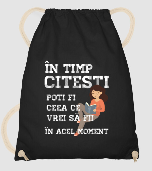 în timp ce citești poți fi ceea ce vrei să fii - în acel moment model negru pe tricou