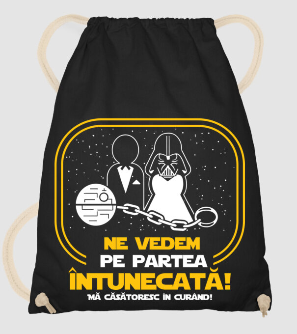 Ne vedem pe partea întunecată model negru pe tricou