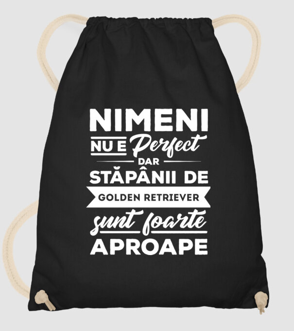 nimeni nu e perfect, dar stăpânii de goldern retriever sunt foarte aproape model negru pe tricou