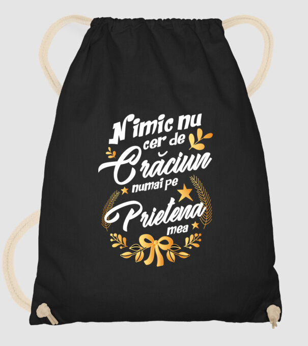 nimic nu cer de Crăciun, numai pe prietena mea model negru pe tricou