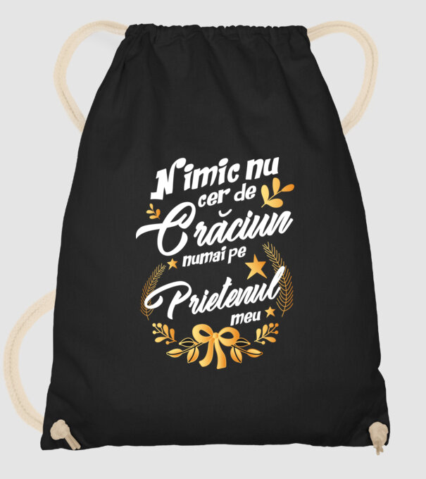 nimic nu cer de Crăciun, numai pe prietenul meu model negru pe tricou