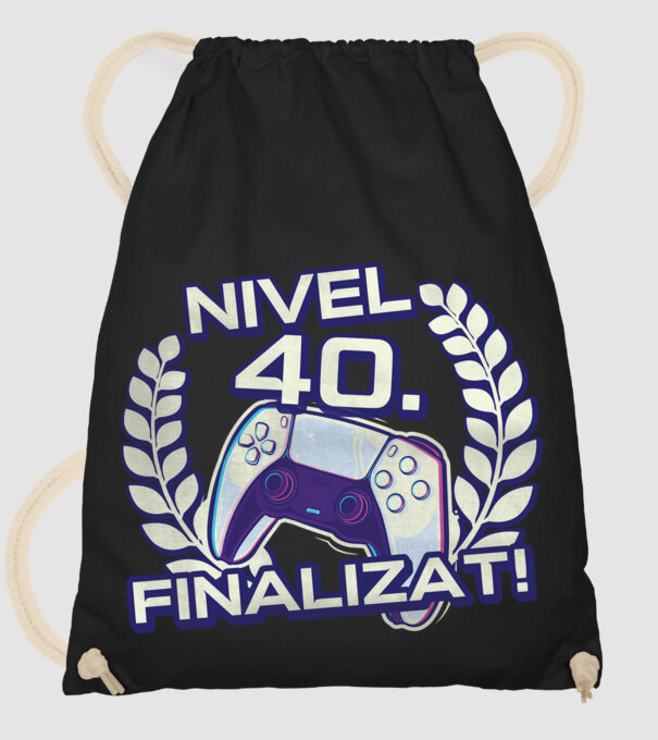 Nivel 40 finalizat! model negru pe tricou