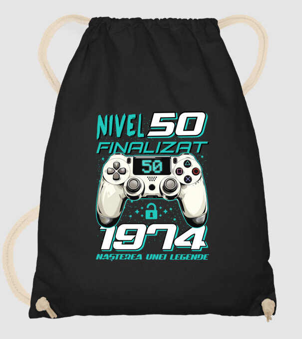 Nivel finalizat 50 1975 model negru pe tricou